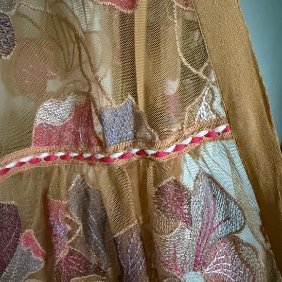 Stunning Boho Floral Embroidered Sheer Duster - Picture 4 of 5